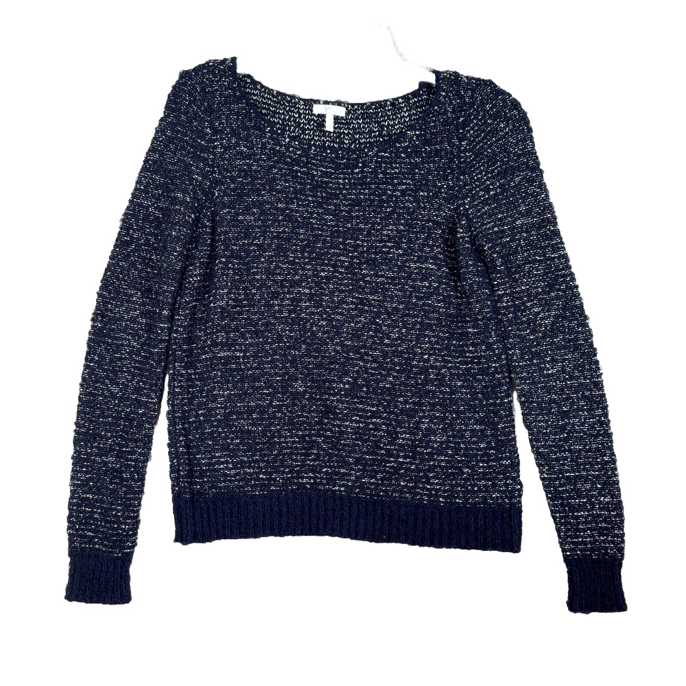 Joie Sweater Women Small Midnight Blue Marled Dereka Casual Versatile Minimalist